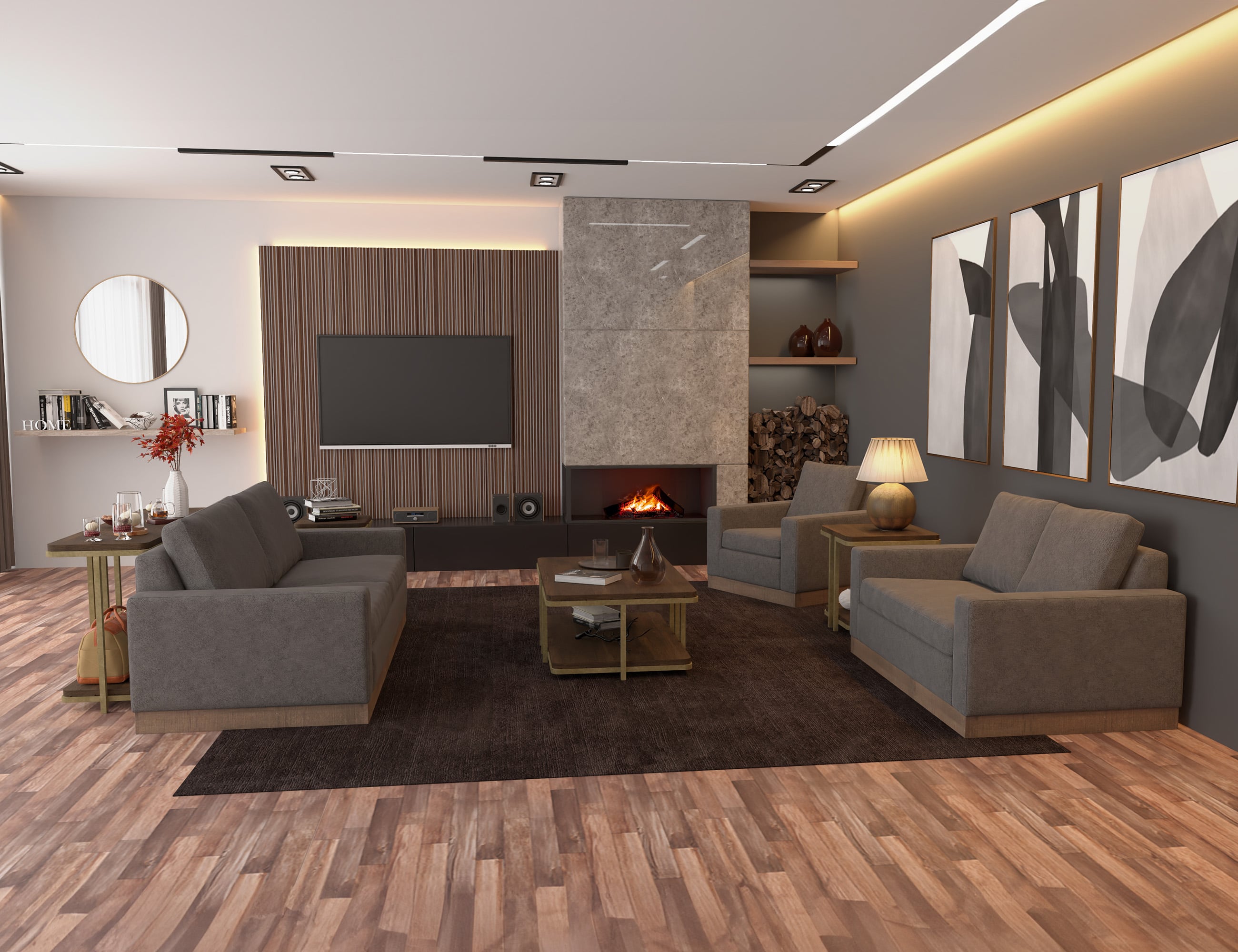 Uprooted Georgia Plinth-Base Sofa