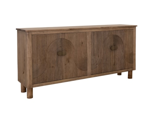 Rustic 4-Door TV Stand