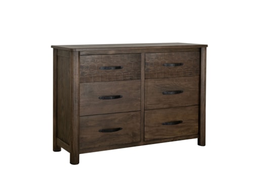 Farmhouse 6-Drawer Dresser with Microfiber-Lined Drawers