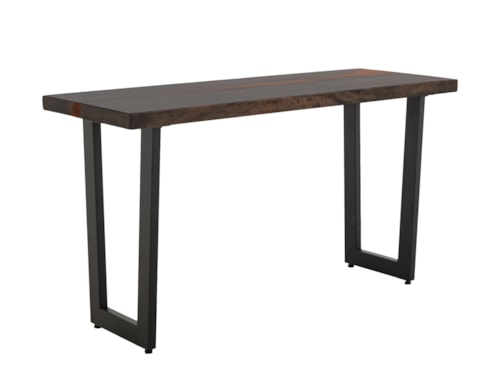 Contemporary Sofa Table with Double Pedestal Base