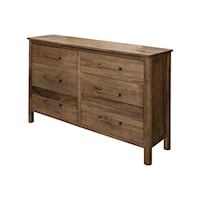Solid Wood 6-Drawer Dresser