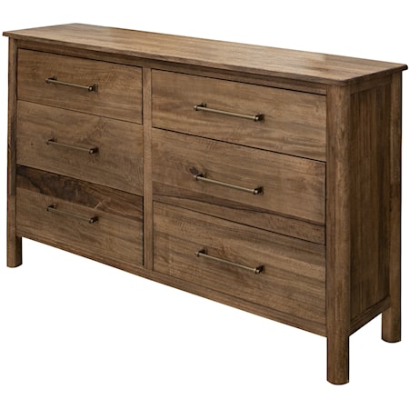 Solid Wood 6-Drawer Dresser