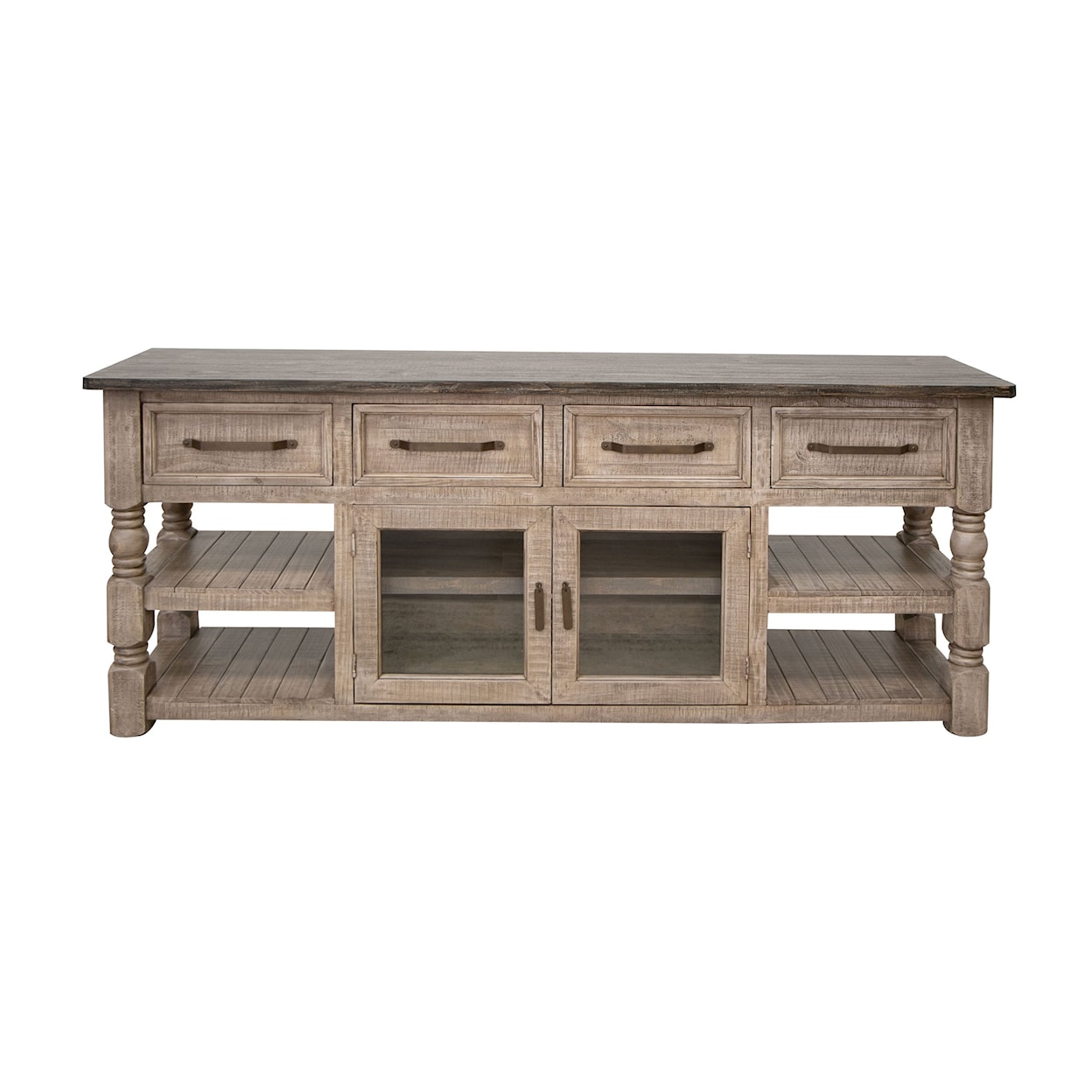 International Furniture Direct Natural Stone TV Stand