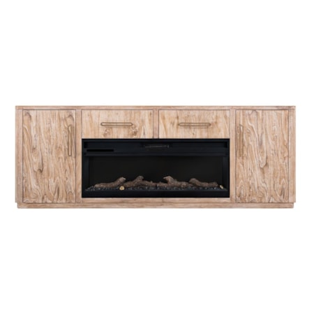 Entertainment Center with Electric Fireplace