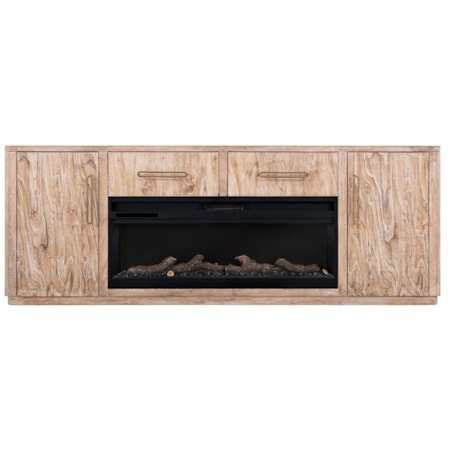 Entertainment Center with Electric Fireplace