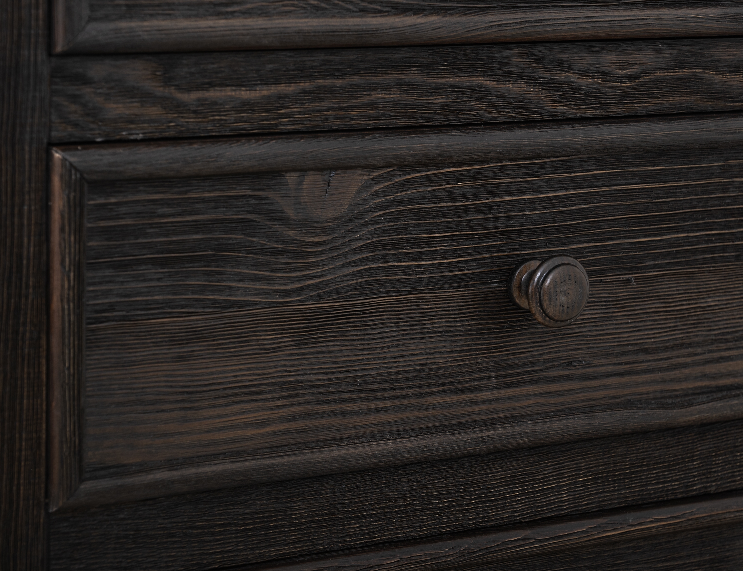 International Furniture Direct Terra Dark 3-Drawer Nightstand