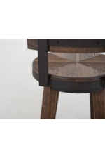 International Furniture Direct Dutton Farmhouse 24" Counter-Height Stool with Metal Footrest