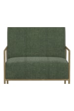 International Furniture Direct Aragon Contemporary Accent Armchair with Gold Frame