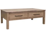 International Furniture Direct Natural Parota Cocktail Table