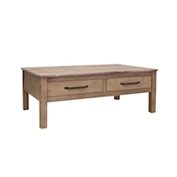 Transitional 4-Drawer Cocktail Table