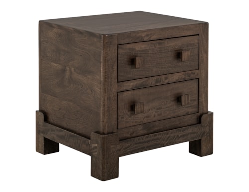 Contemporary 2-Drawer Nightstand with Microfiber-Lined Top Drawer