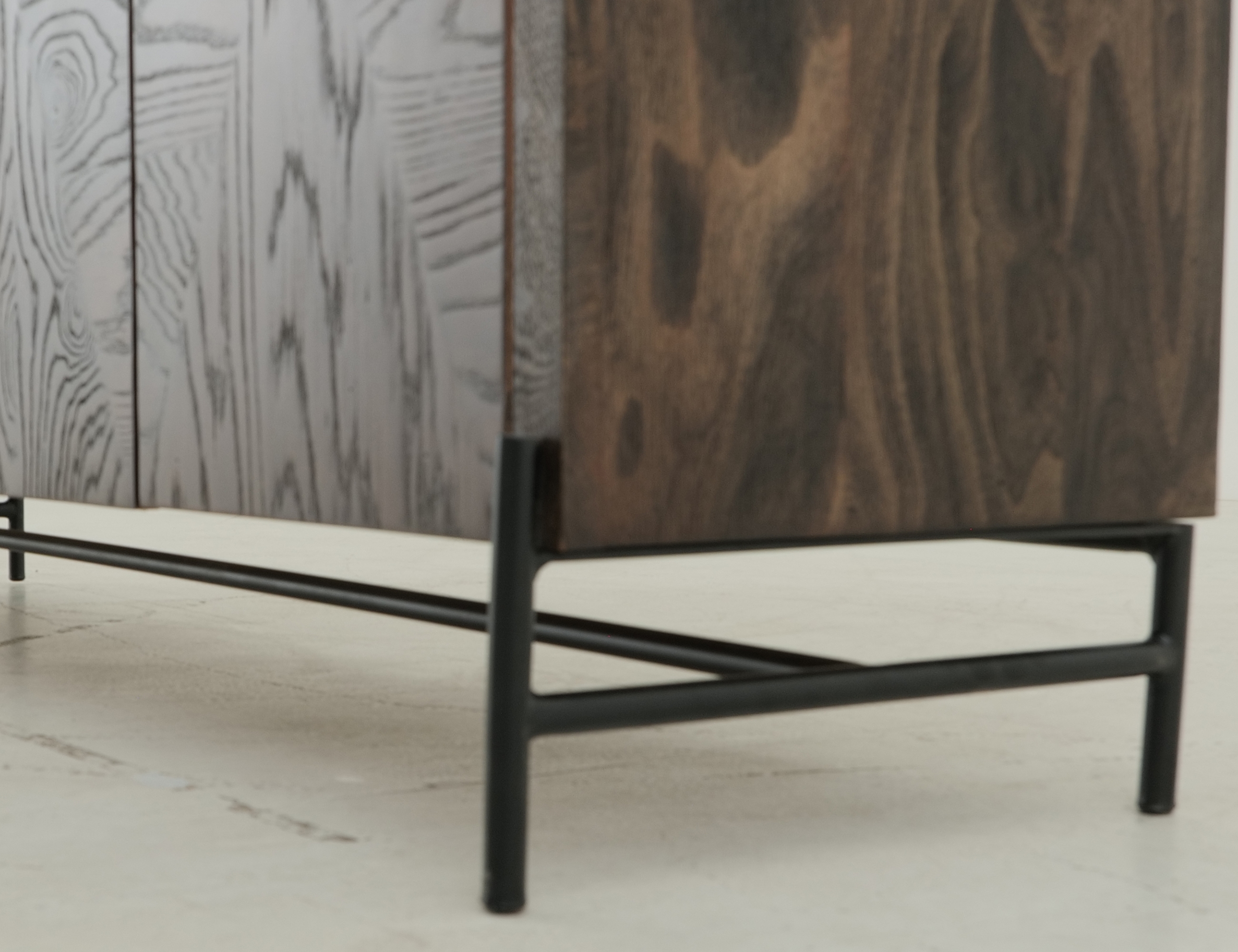 International Furniture Direct Black Verona 4-Door Console