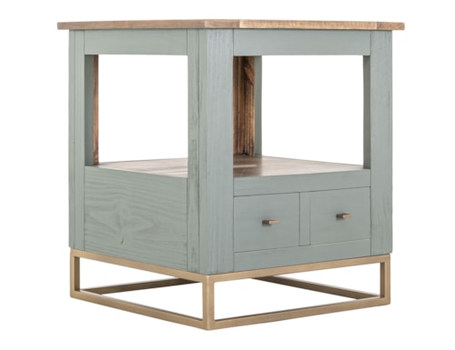 Transitional 2-Drawer End Table