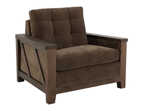 Transitional Accent Chair with Button Tufting