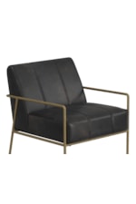 International Furniture Direct Aragon Contemporary Accent Armchair with Gold Frame