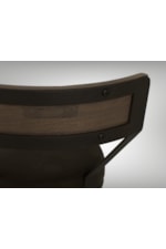Mueblos International Xel-Ha Modern Rustic 30" Bar Stool with Upholstered Seat