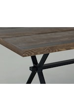 International Furniture Direct Town Rustic Trestle Dining Table