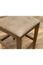 International Furniture Direct Novus Lodge Transitional Upholstered Barstool with Footrest