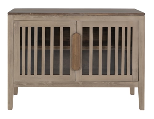 Contemporary 2-Door Sideboard with Slatted Doors