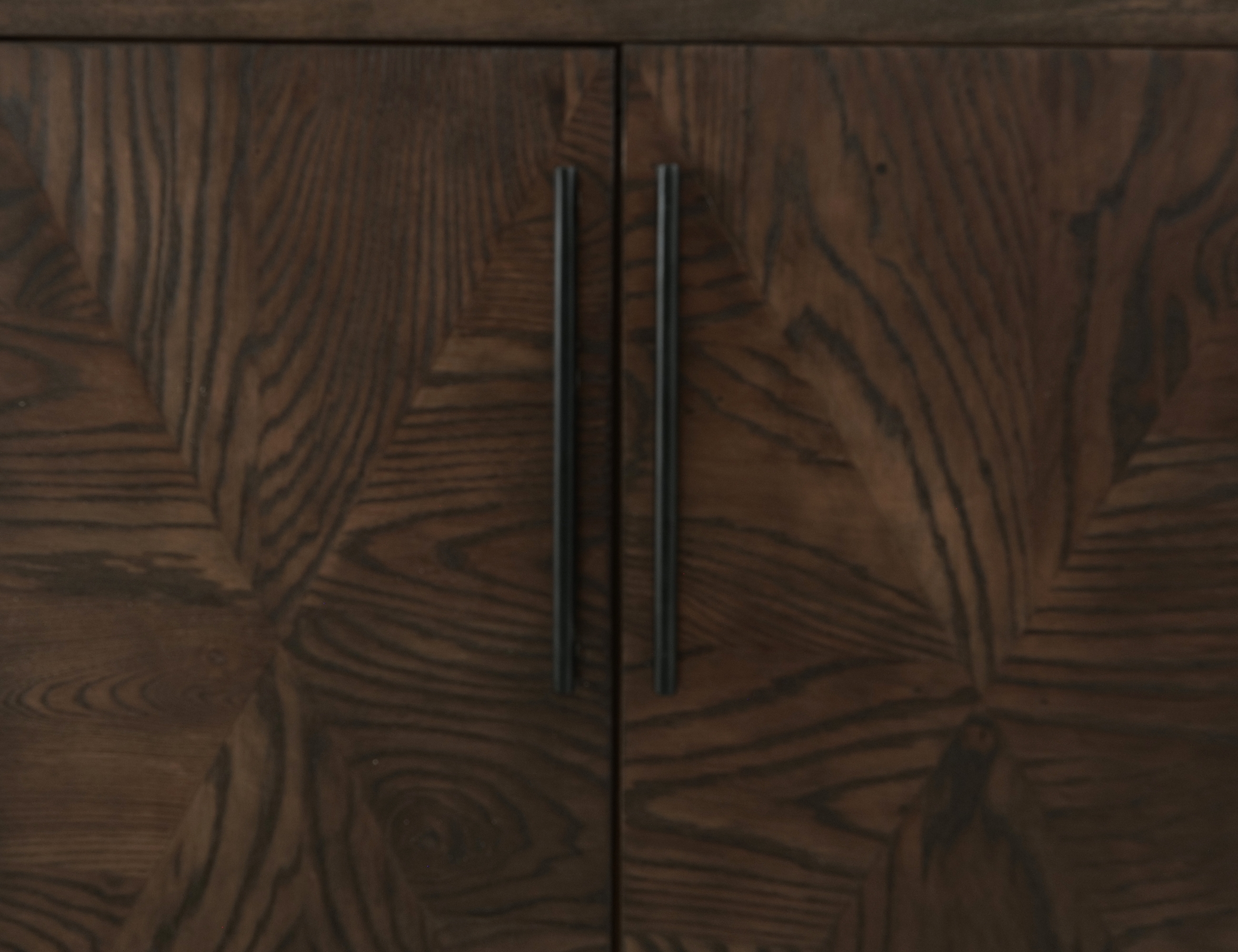 International Furniture Direct Black Verona 4-Door Console