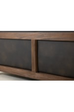 Mueblos International Walnut Transitional Button Tufted Sofa with Wooden Frame