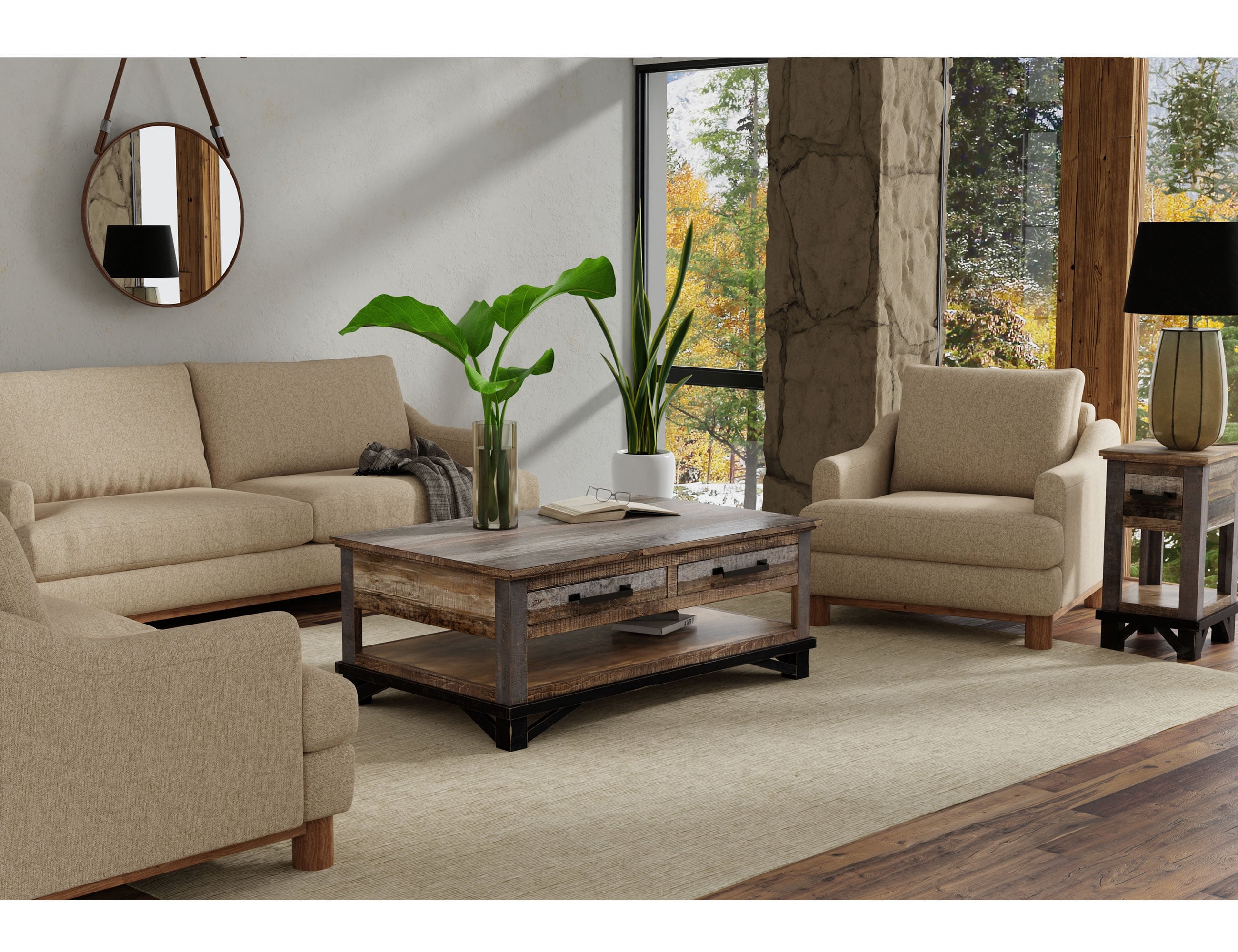 International Furniture Direct Olimpia Loveseat