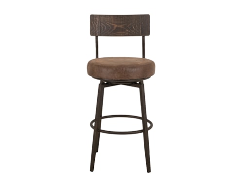 Contemporary 24" Barstool with Upholstered Seat