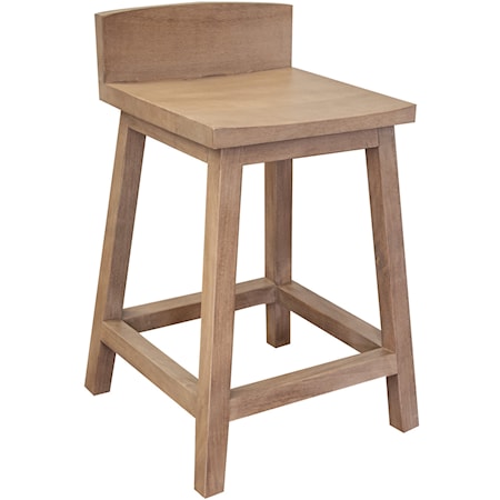 Transitional 24" Wooden Barstool