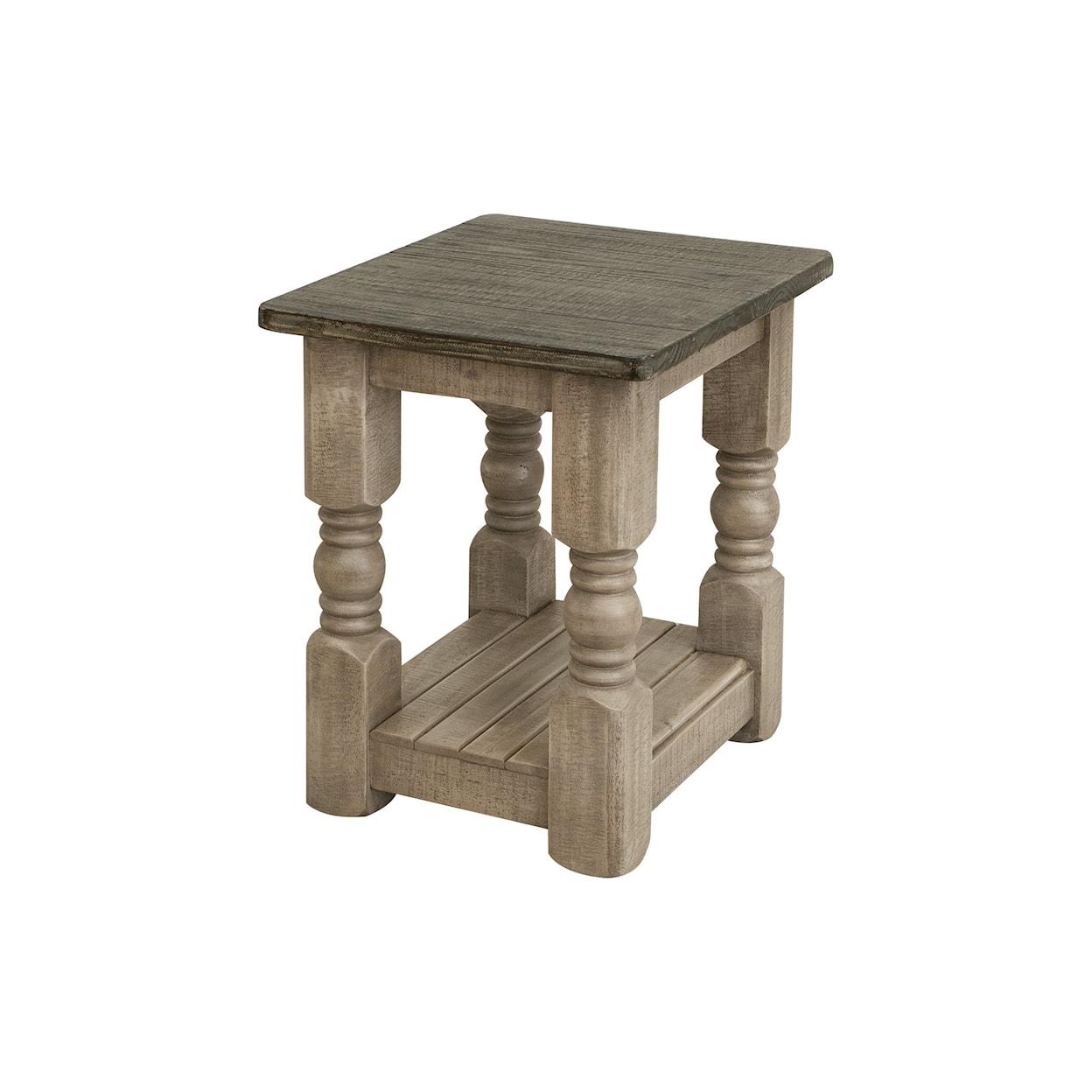 International Furniture Direct Natural Stone Chairside Table