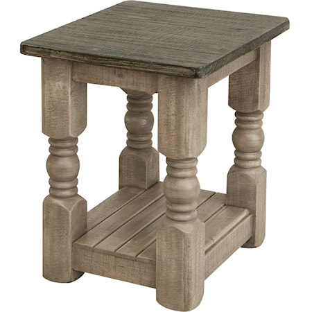 Two-Tone Chairside Table, 18"