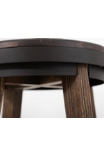 International Furniture Direct Dutton Farmhouse 24" Counter-Height Stool with Metal Footrest