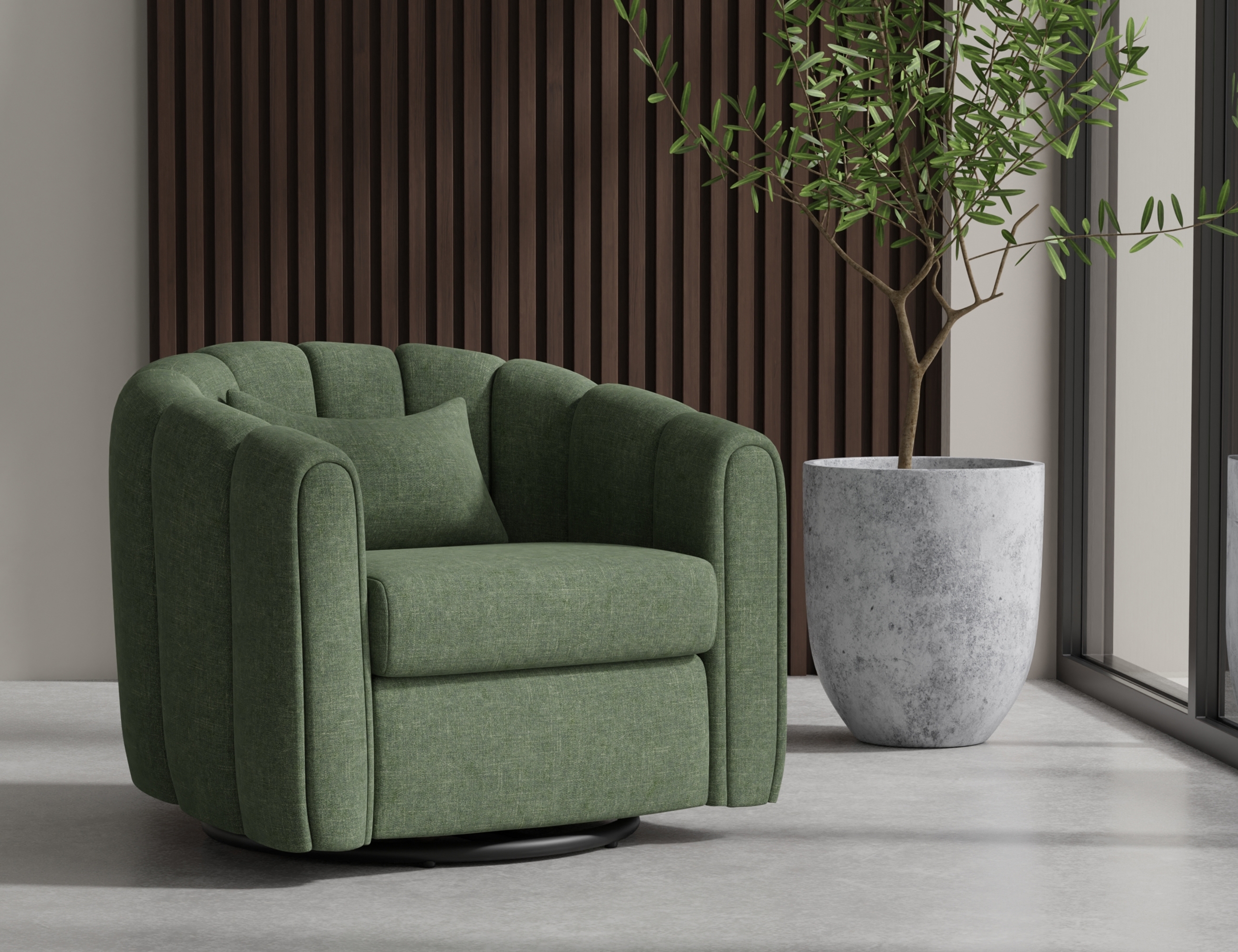 Uprooted Viera Swivel Glider Armchair