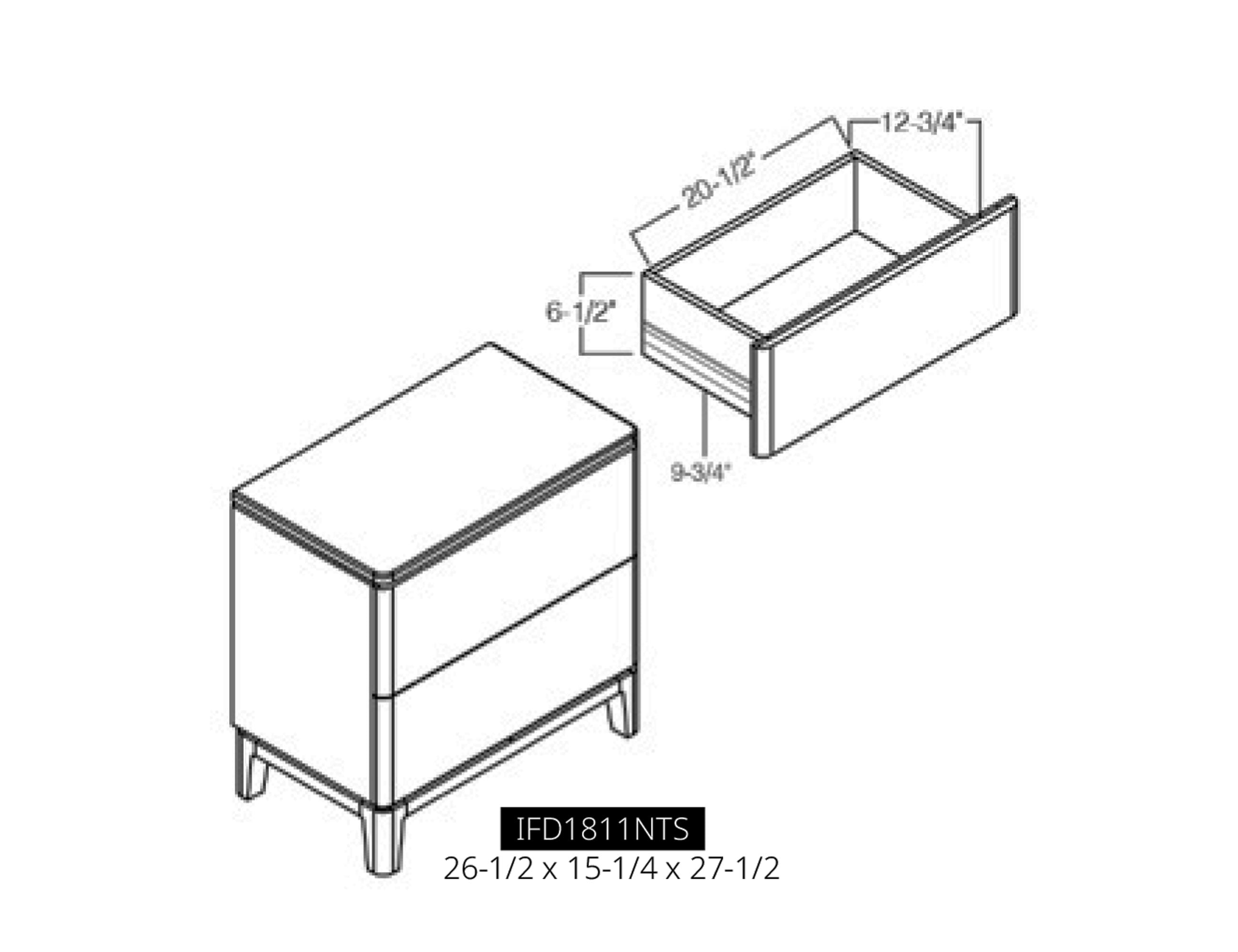 Uprooted Santa Rosa 2-Drawer Nightstand