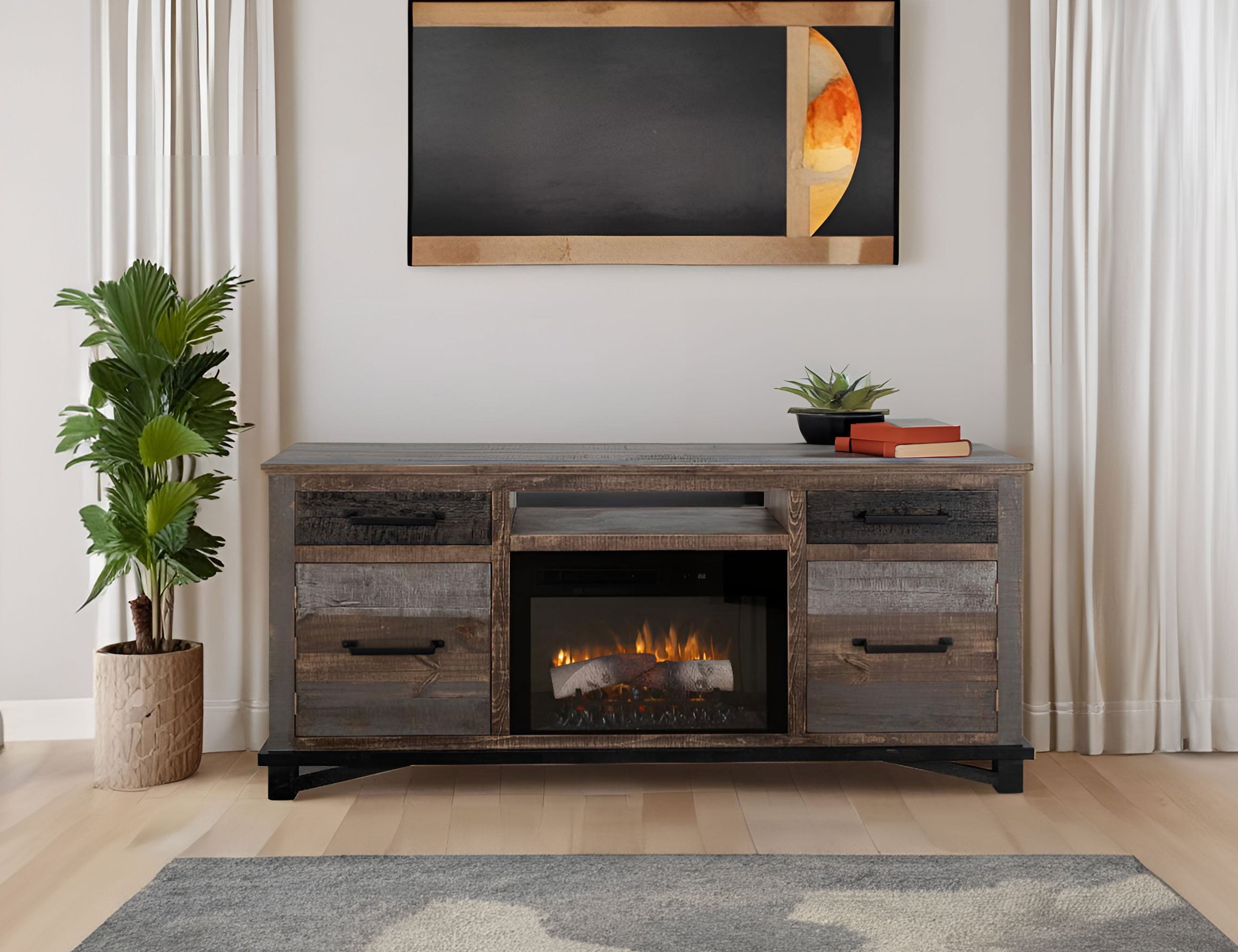 Electric Fireplace Console