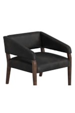 IFD Xel-Ha Modern Rustic Armchair with Exposed Wooden Legs