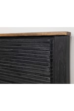 Ridged detail add dimension to headboard