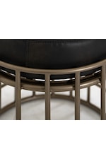 International Furniture Direct Grecia Contemporary 30" Upholstered Barstool with Powder-Coated Frame