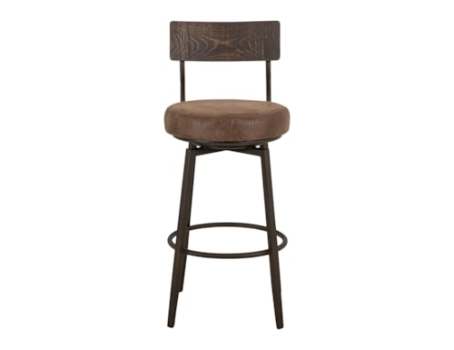 Contemporary 30" Barstool with Upholstered Seat