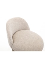 Mueblos International Snow Contemporary 30" Upholstered Bar Stool with Metal Frame