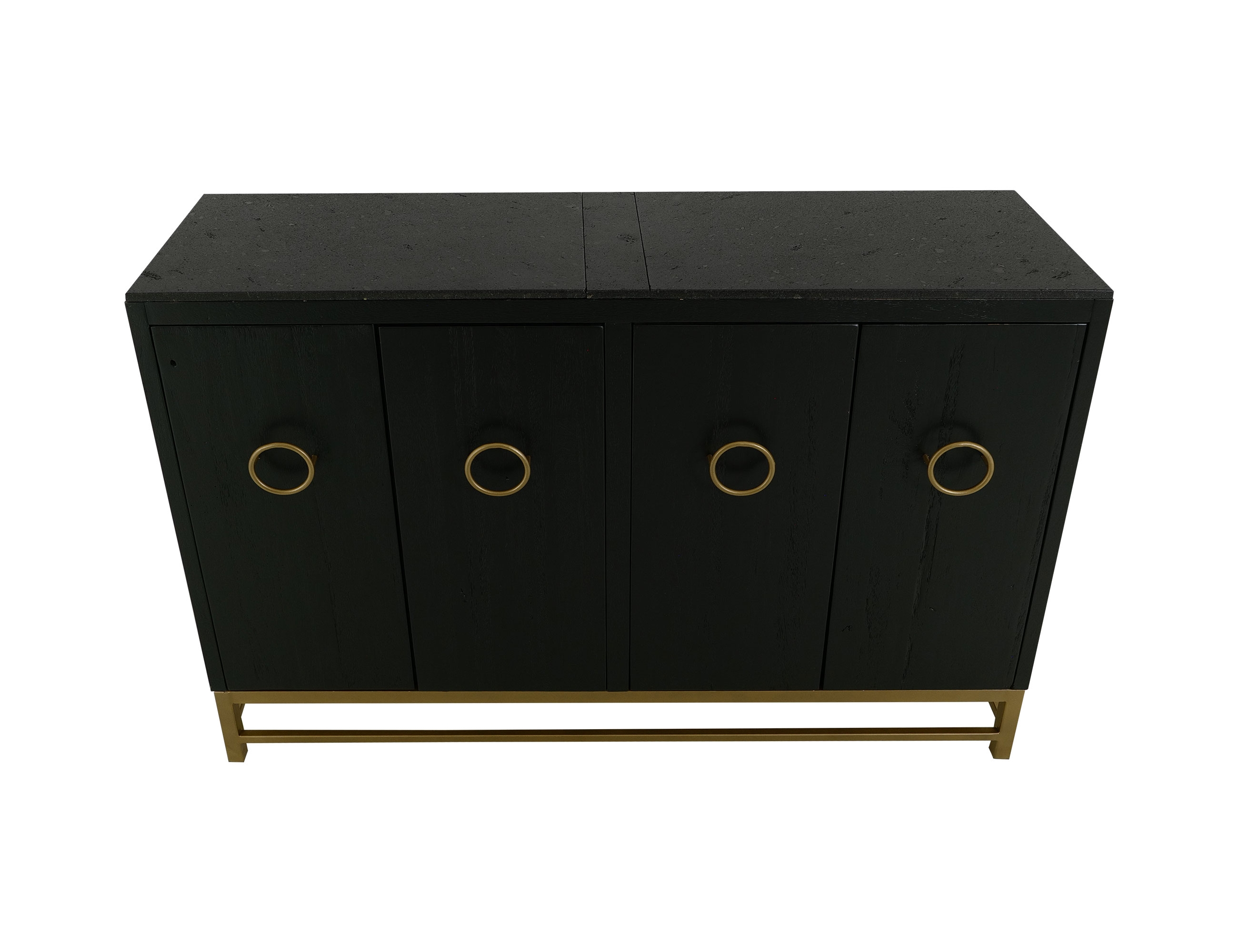 International Furniture Direct Dark Ebano 4-Door Sideboard