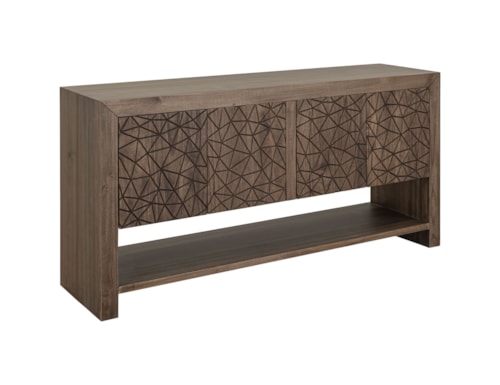 Contemporary Console with Magnetic Doors