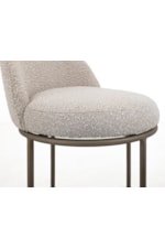 Mueblos International Snow Contemporary 30" Upholstered Bar Stool with Metal Frame