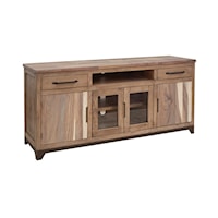 Transitional 2-Drawer and 4-Door 70" TV Stand