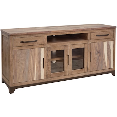 Transitional 2-Drawer and 4-Door 70" TV Stand