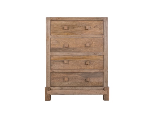 Rustic 4-Drawer Bedroom Chest