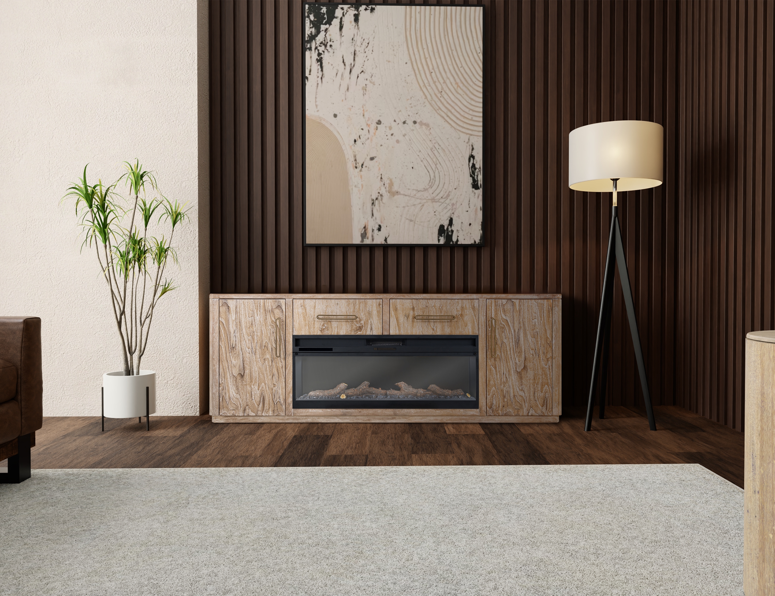 International Furniture Direct Hardrware EFP Electric Fireplace