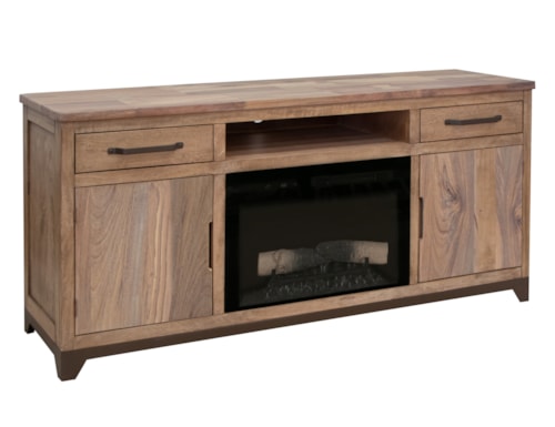 Transitional Electric Fireplace Console with Remote Control