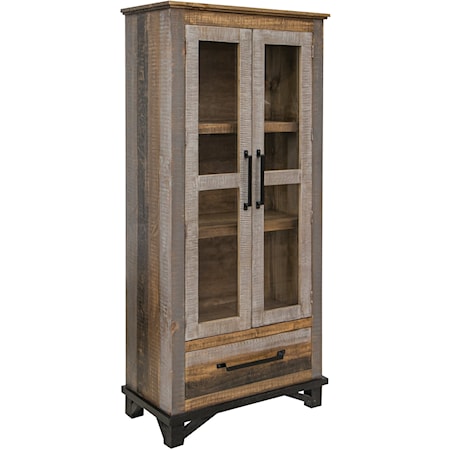 Transitional Cabinet with Magnetic Door Catches