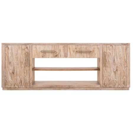 White Balam Wall Unit, TV Stand 80"