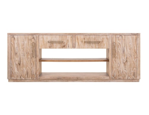 White Balam Wall Unit, TV Stand 80" With Electric Fireplace Insert